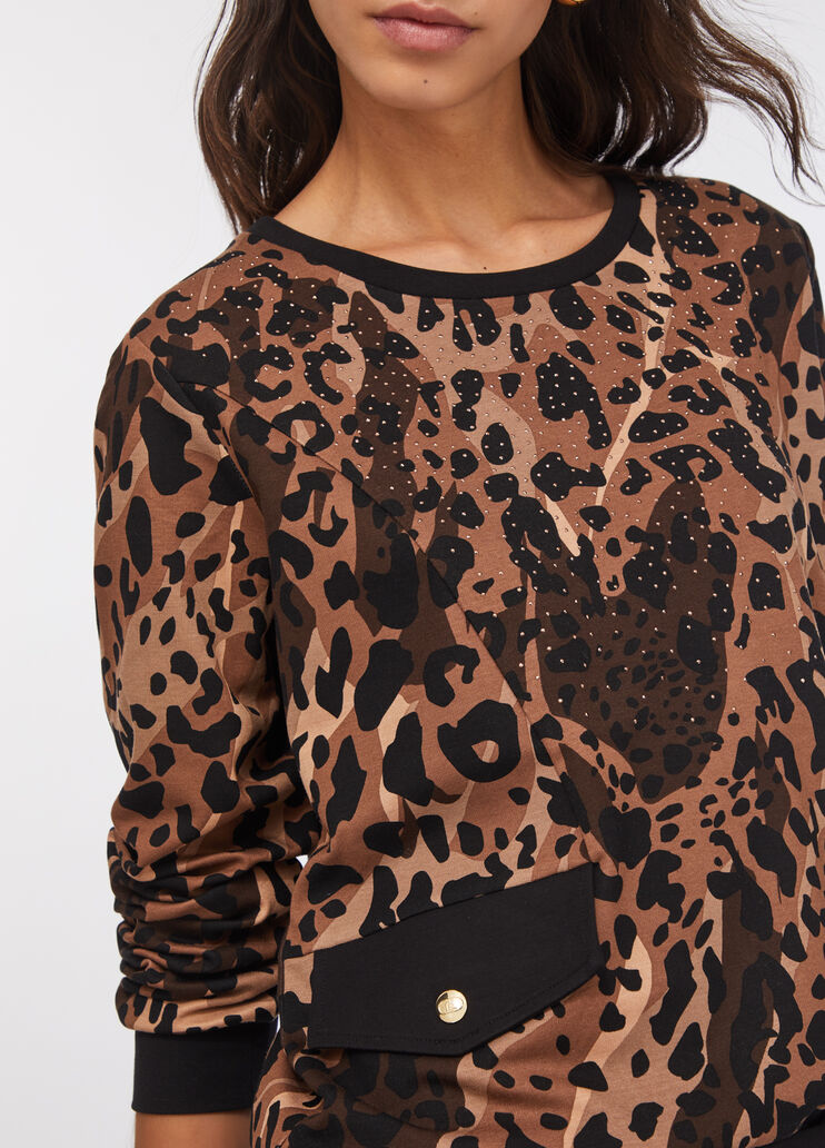 Sudadera con estampado animal Liu Jo Better  chocolate Liu Jo - large image number 3