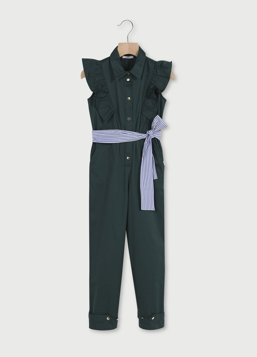 Tuta lunga con volants Verde Liu Jo - large image number 0