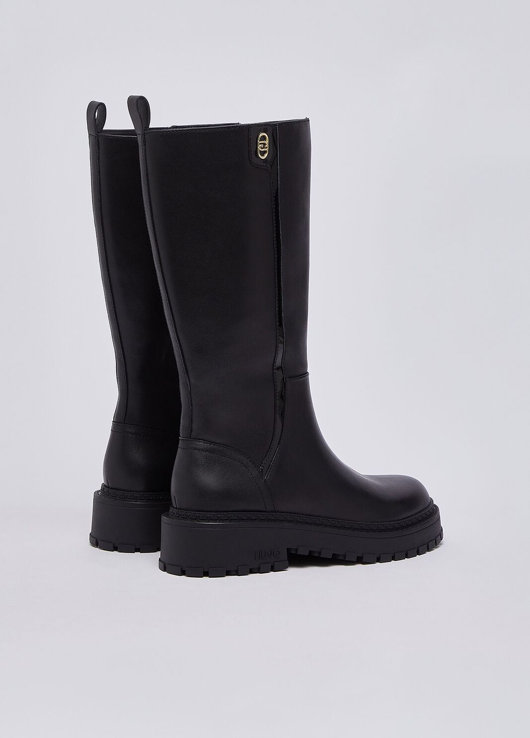 Hohe Stiefel aus Leder Schwarz Liu Jo - large image number 2