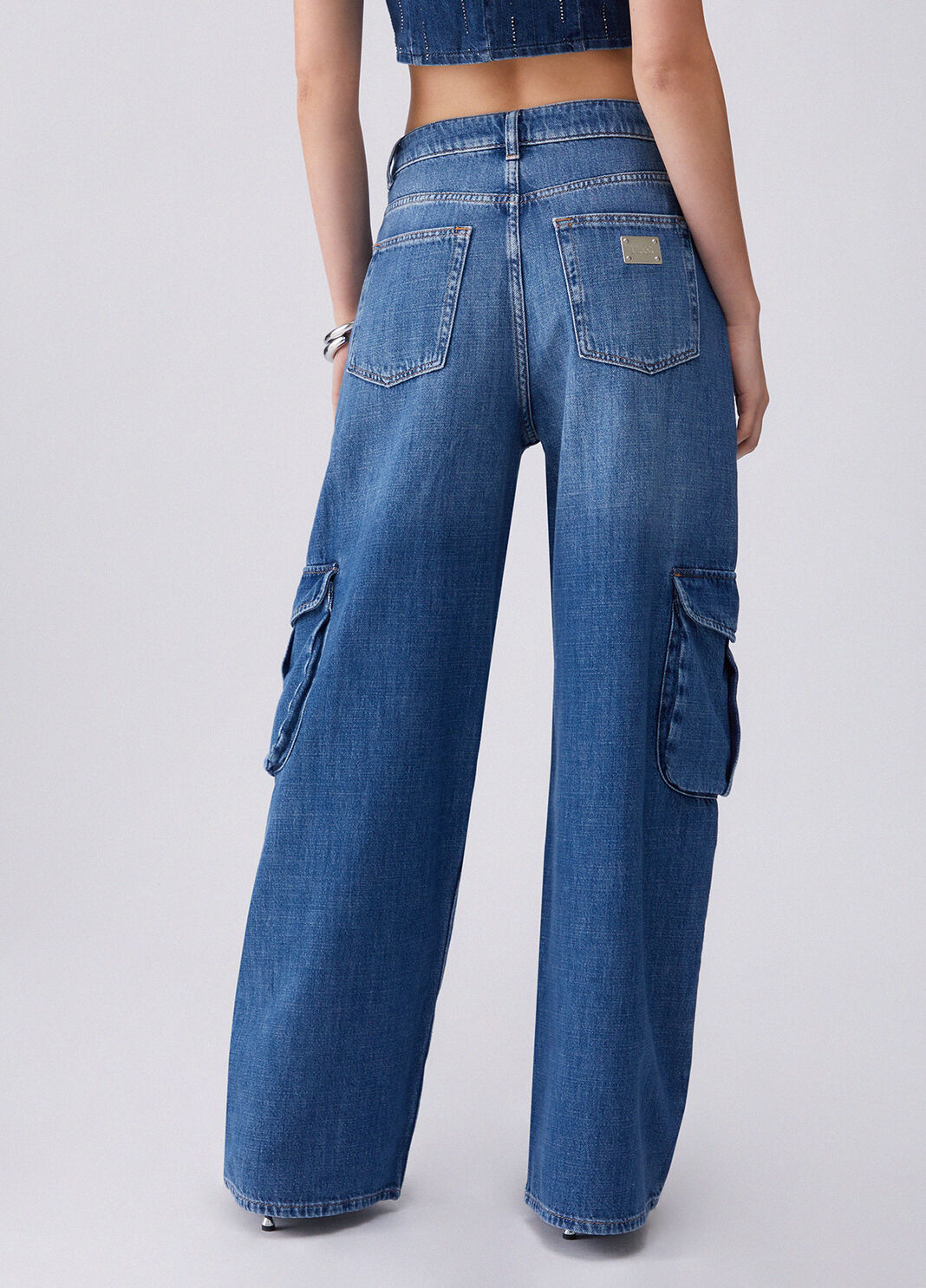 Cargo jeans dark blue denim Liu Jo - large image number 1