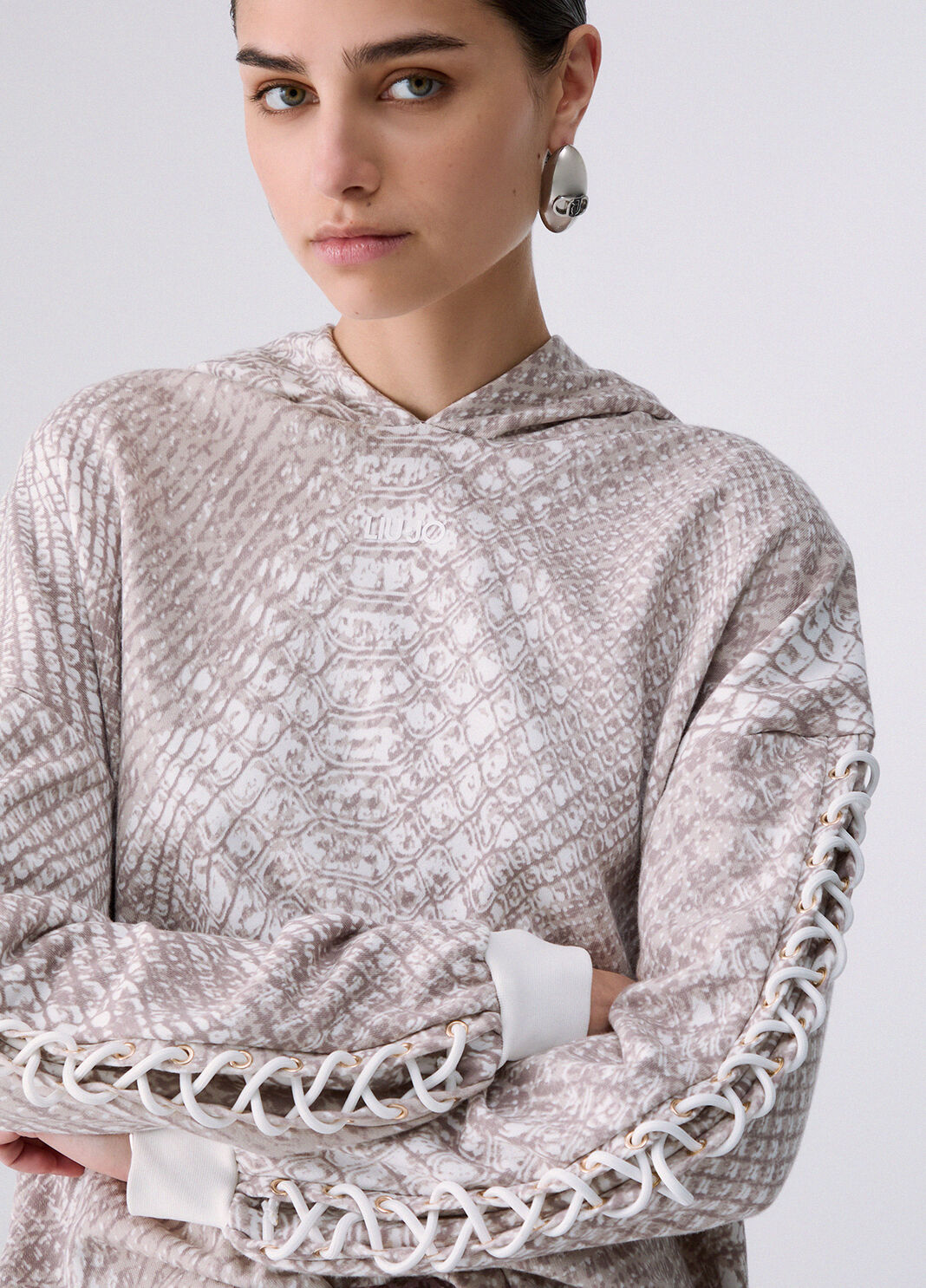 Sweatshirt with animal print white Liu Jo - large image number 4