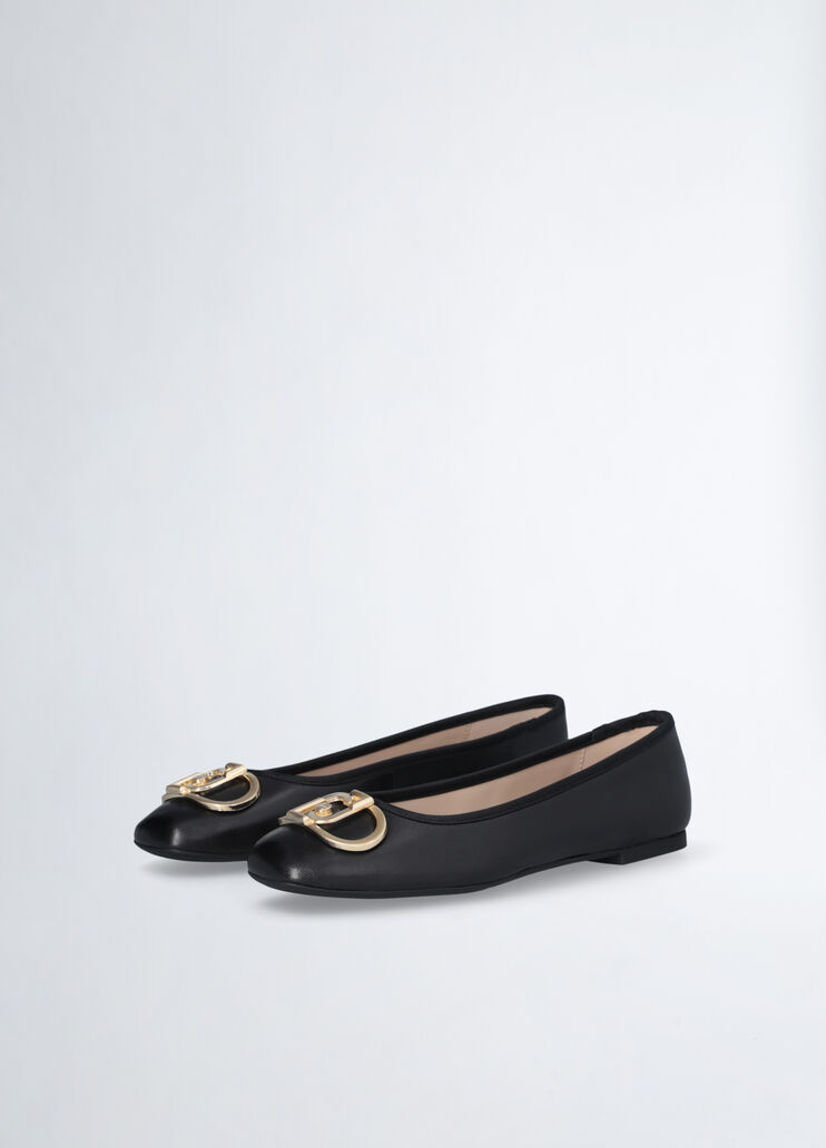 Black leather ballet flats black Liu Jo - large image number 2 Black leather ballet flats black Liu Jo - large image number 2