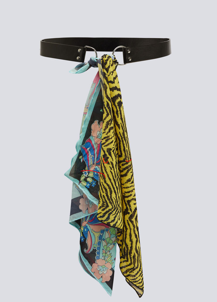 Belt with scarf black/zebra stripes Liu Jo - large image number 0 Belt with scarf black/zebra stripes Liu Jo - large image number 0