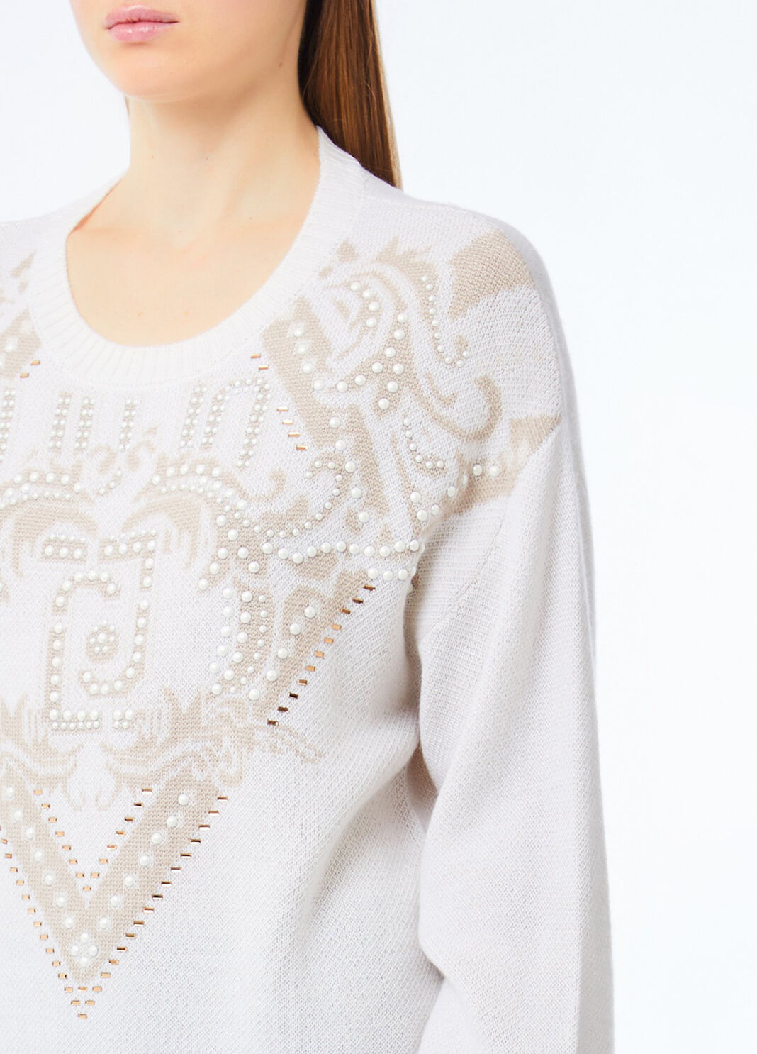 Pullover aus Wolljacquard Wei&szlig; Liu Jo - large image number 2