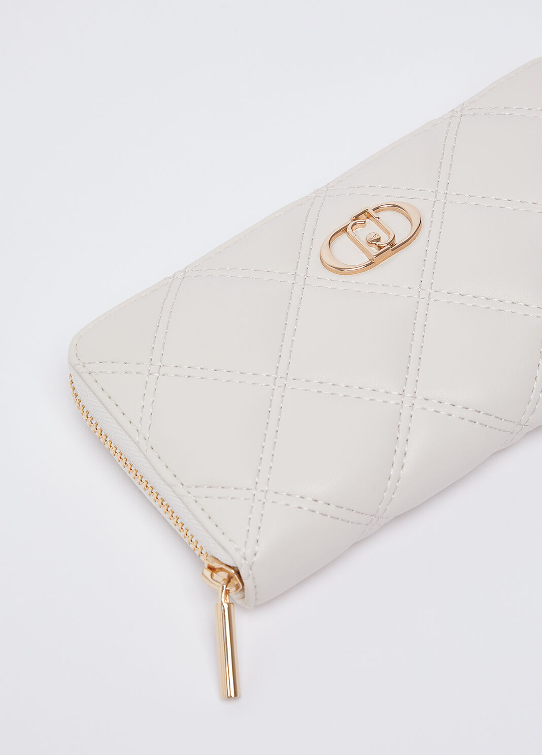 Portafoglio grande matelass&eacute; panna Liu Jo - large image number 2