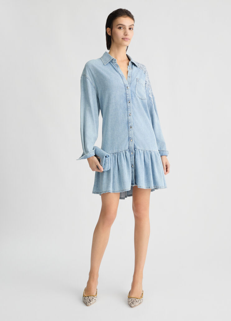 Denim dress with lace light denim Liu Jo - medium Denim dress with lace light denim Liu Jo - medium