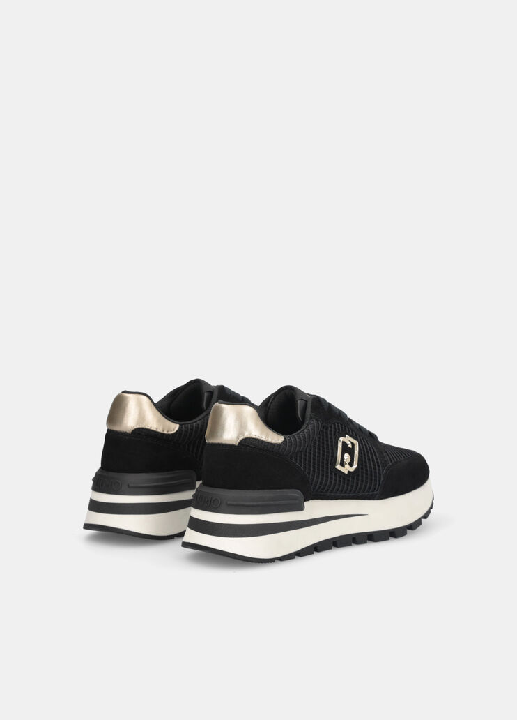 Suede and mesh sneakers black Liu Jo - large image number 3 Suede and mesh sneakers black Liu Jo - large image number 3