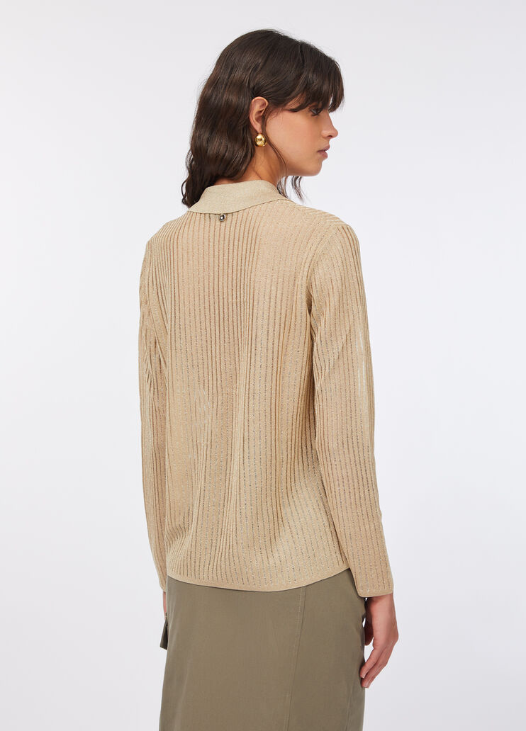 Lurex® knit shirt gold Liu Jo - large image number 1