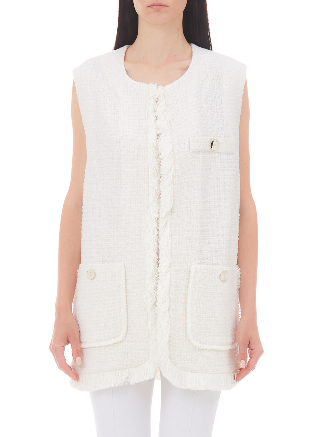 Longweste aus Boucl&eacute; Wei&szlig; Liu Jo - large image number 0