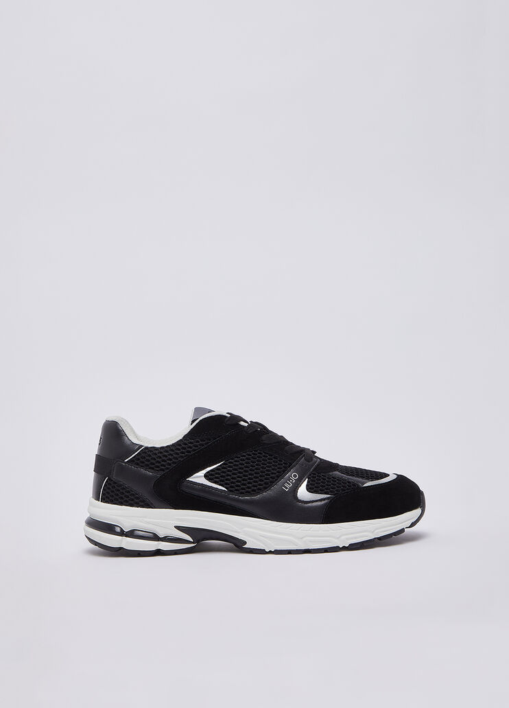 Sneakers aus Leder und Mesh Schwarz Liu Jo - medium