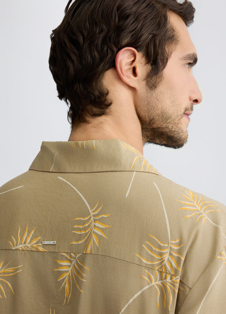 Linen and cotton shirt beige leaf print Liu Jo - large image number 3 Linen and cotton shirt beige leaf print Liu Jo - large image number 3