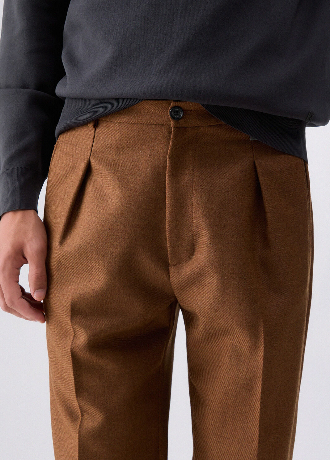 Trousers relaxed fit in a wool blend brown Liu Jo - large image number 4