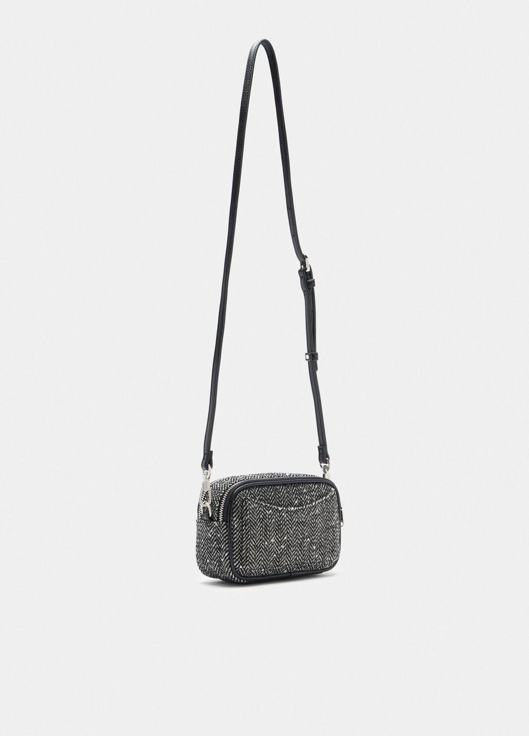 Маленькая сумка из шевронного материала с пайетками черный Liu Jo - large image number 3