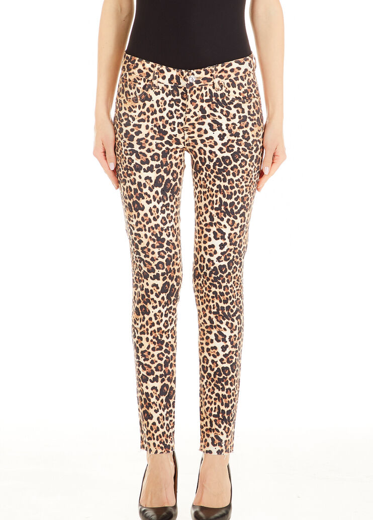 Cropped trousers with print Animal Print Liu Jo - large image number 0 Cropped trousers with print Animal Print Liu Jo - large image number 0