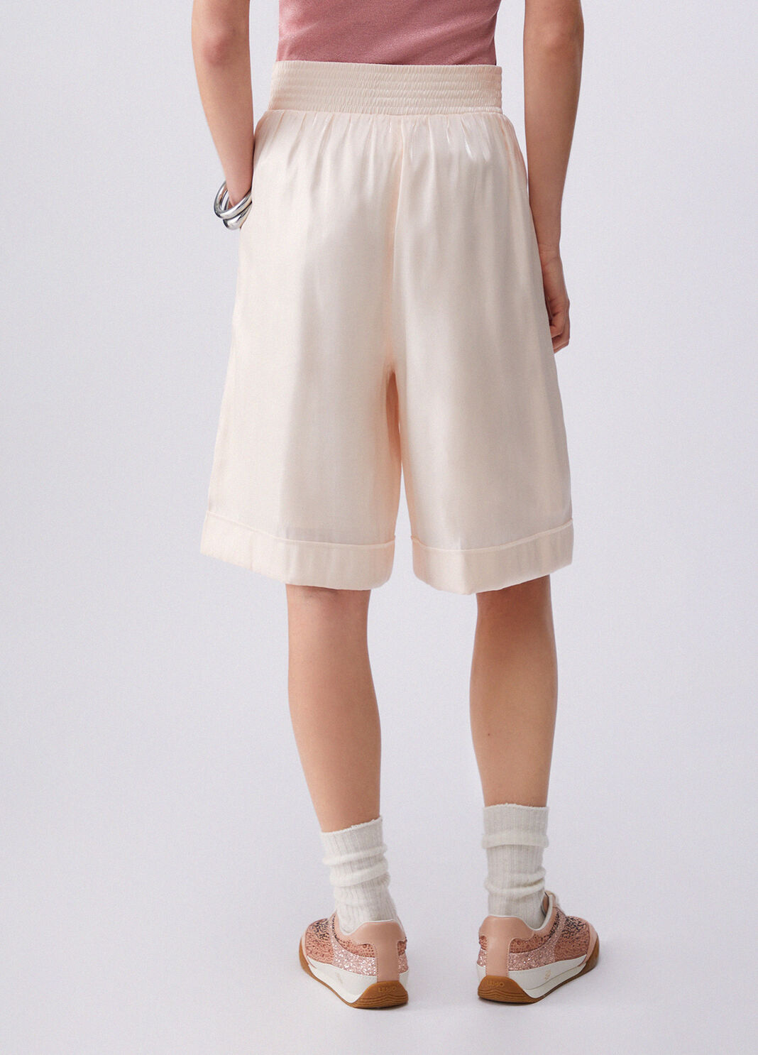 Bermudashorts aus beschichtetem Gewebe Champagner Liu Jo - large image number 1