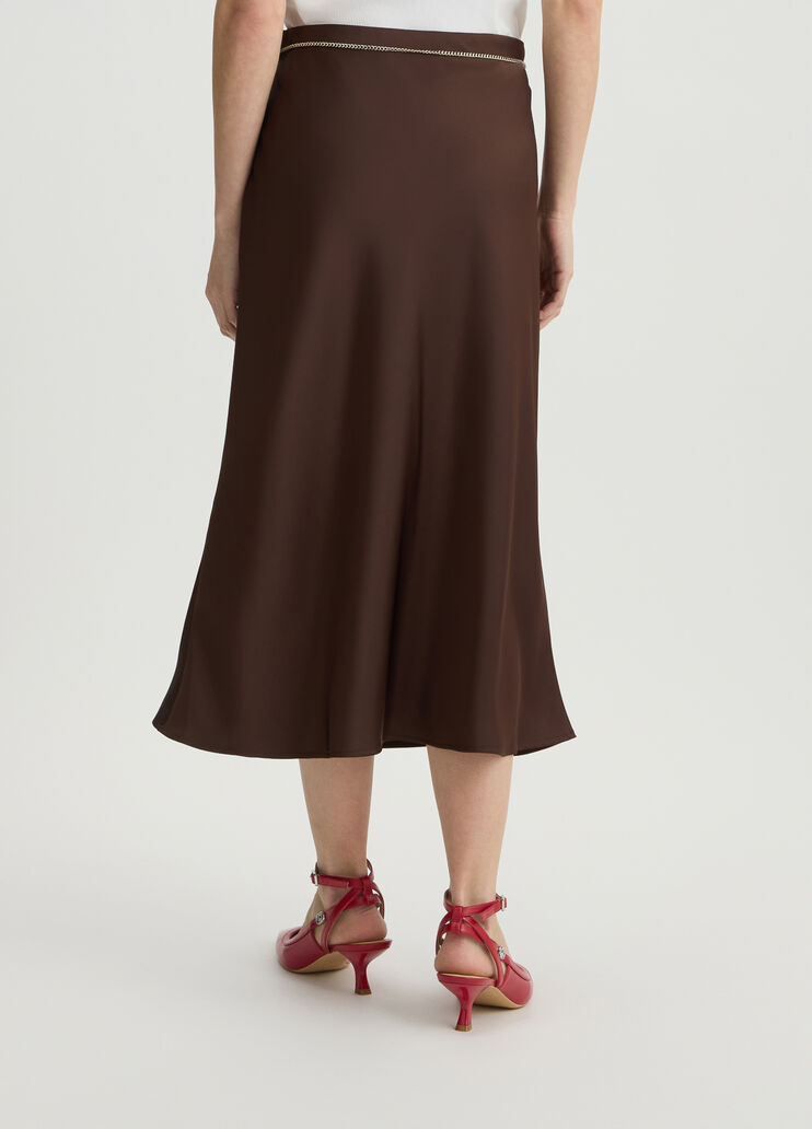 Satin skirt with belt brown Liu Jo - large image number 1 Satin skirt with belt brown Liu Jo - large image number 1