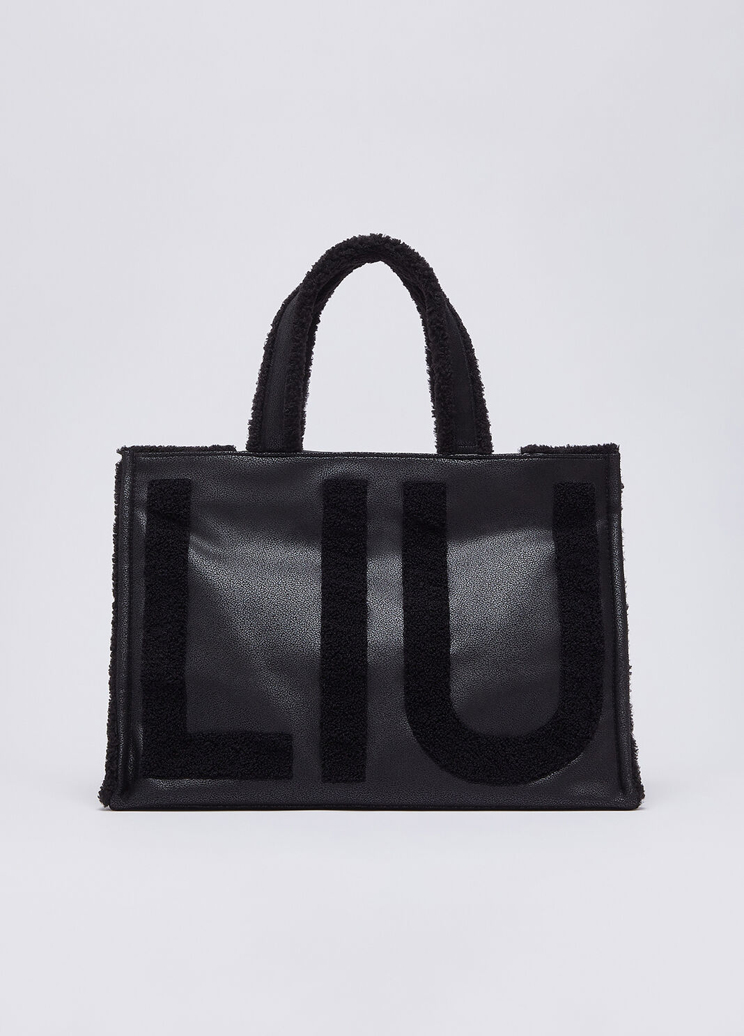 Large tote bag with logo black Liu Jo - large image number 0