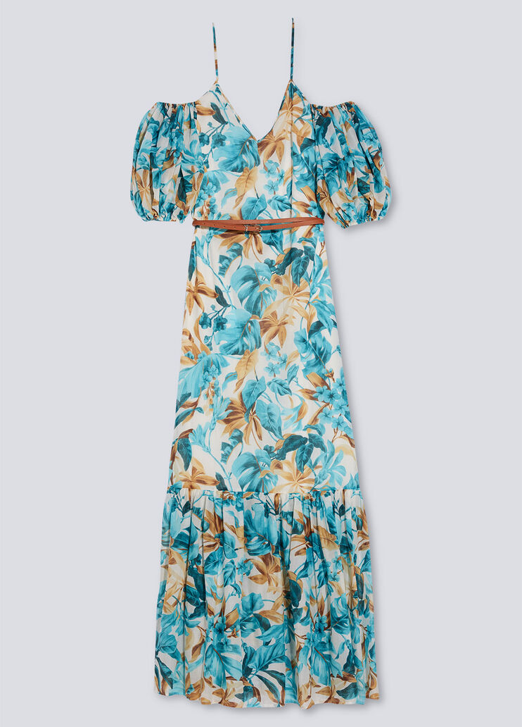 Длинное платье с ремнём тропический принт Liu Jo - large image number 4