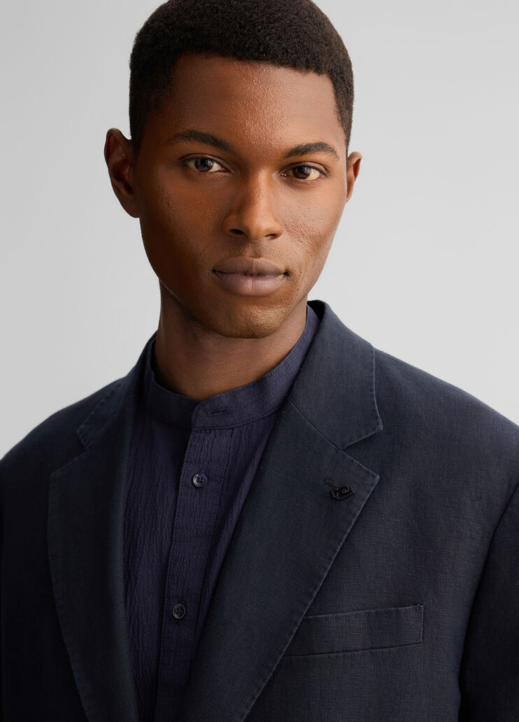 100% linen blue blazer dark blue Liu Jo - large image number 2 100% linen blue blazer dark blue Liu Jo - large image number 2