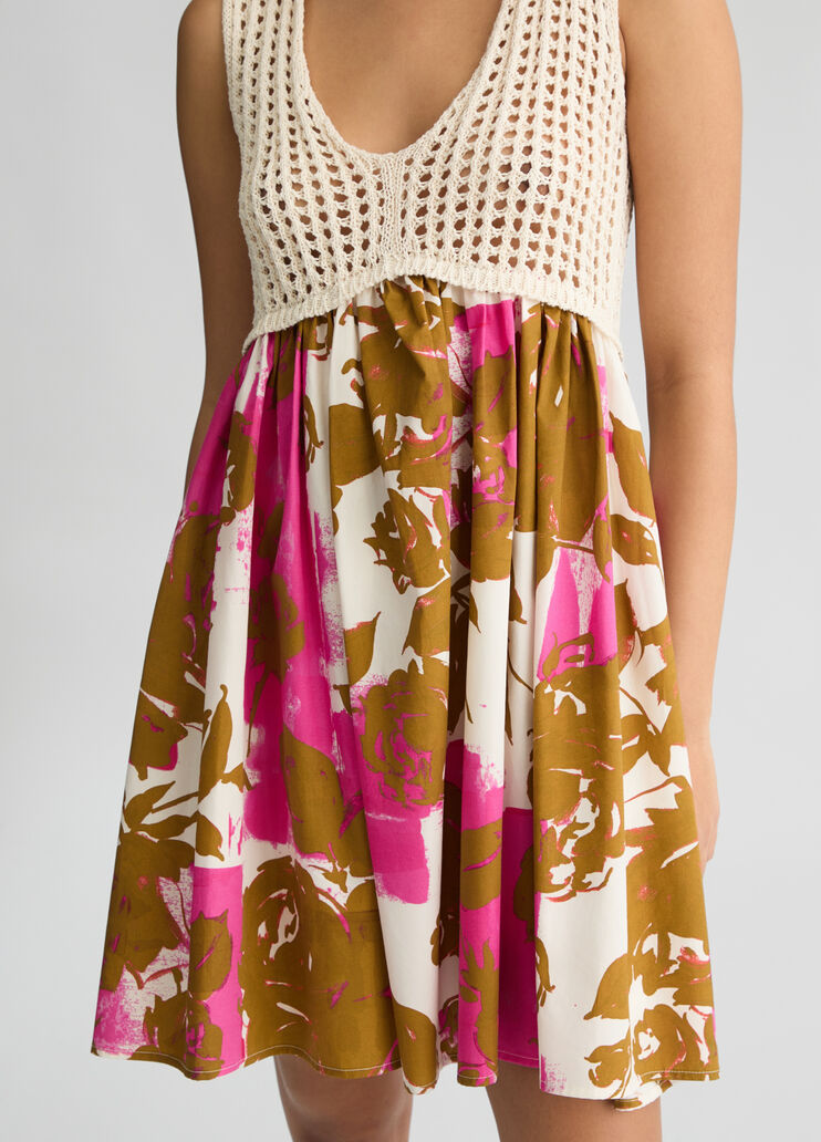 Printed cotton dress  light beige Liu Jo - large image number 3 Printed cotton dress  light beige Liu Jo - large image number 3