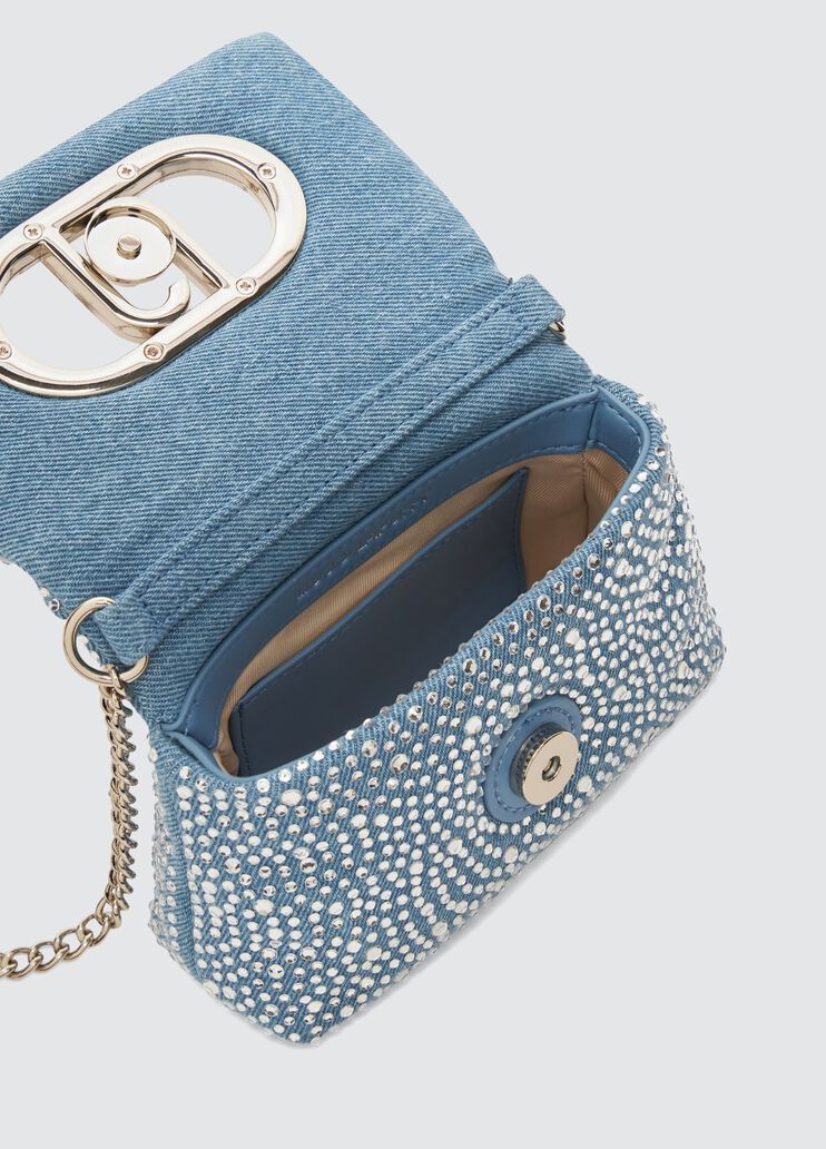 Bolso mini LaPuffy de denim denim claro Liu Jo - large image number 6 Bolso mini LaPuffy de denim denim claro Liu Jo - large image number 6