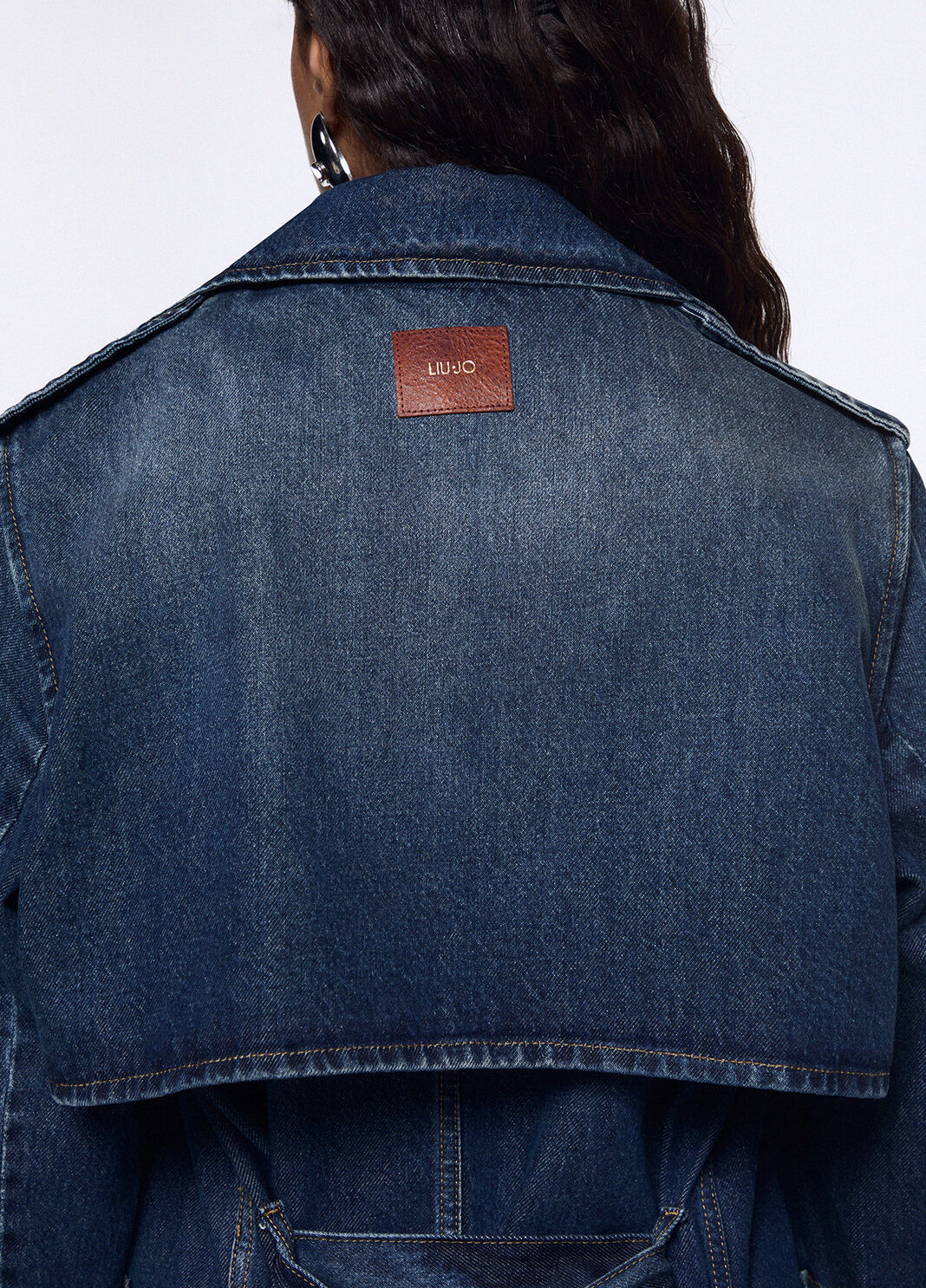 Long denim coat blue denim Liu Jo - large image number 2