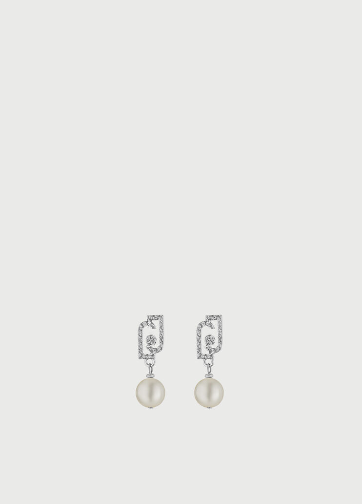 Earrings with logo and beads  Liu Jo - large image number 0 Earrings with logo and beads  Liu Jo - large image number 0
