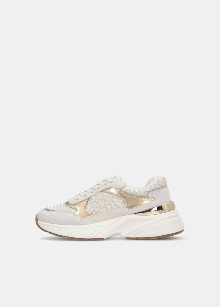 Suede and mesh sneakers white Liu Jo - large image number 5 Suede and mesh sneakers white Liu Jo - large image number 5