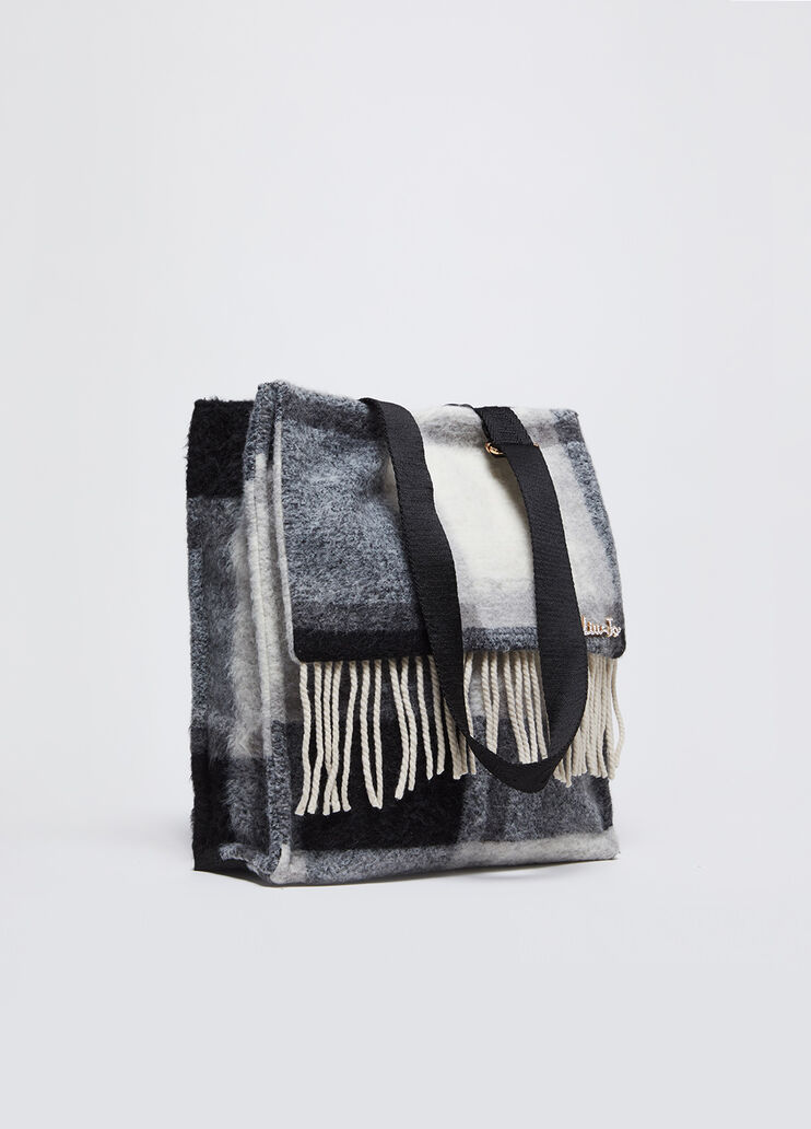 Medium wool-blend shopping bag black Liu Jo - medium Medium wool-blend shopping bag black Liu Jo - medium