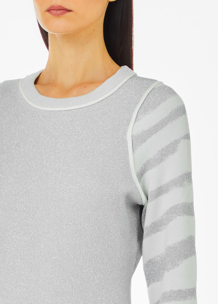 Robe animalier en maille blanc Liu Jo - large image number 2