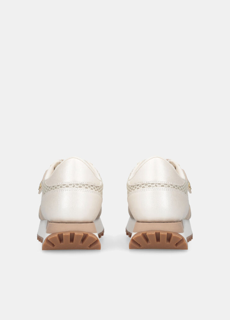 Glitter mesh sneakers milk Liu Jo - large image number 7