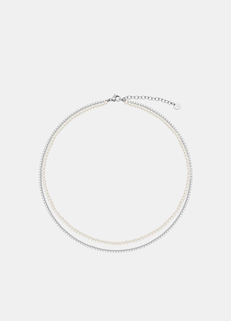 Collana con perle e brill argento Liu Jo - large image number 1