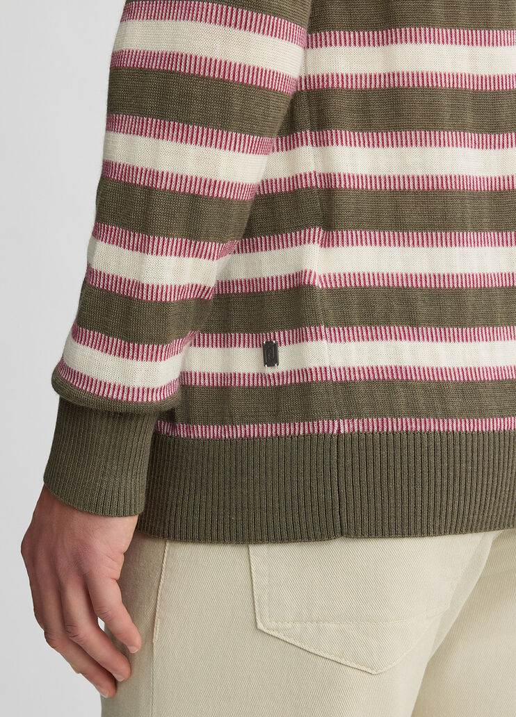 Striped wool cardigan beige Liu Jo - large image number 3 Striped wool cardigan beige Liu Jo - large image number 3