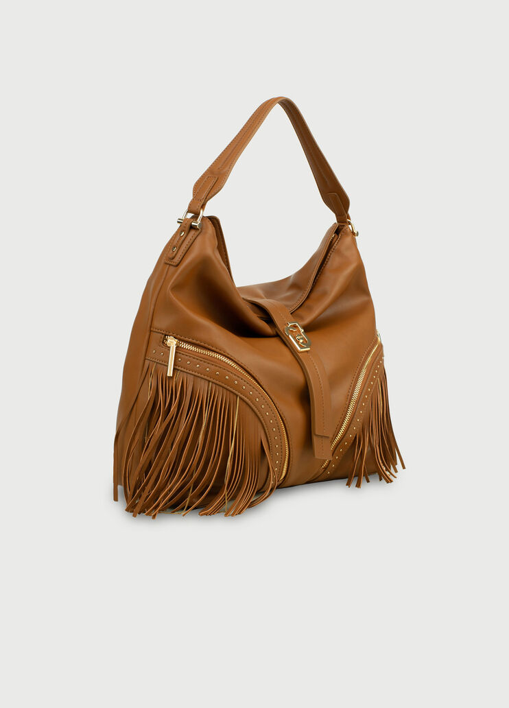 Shoulder bag with fringes Brown Liu Jo - large image number 1 Shoulder bag with fringes Brown Liu Jo - large image number 1