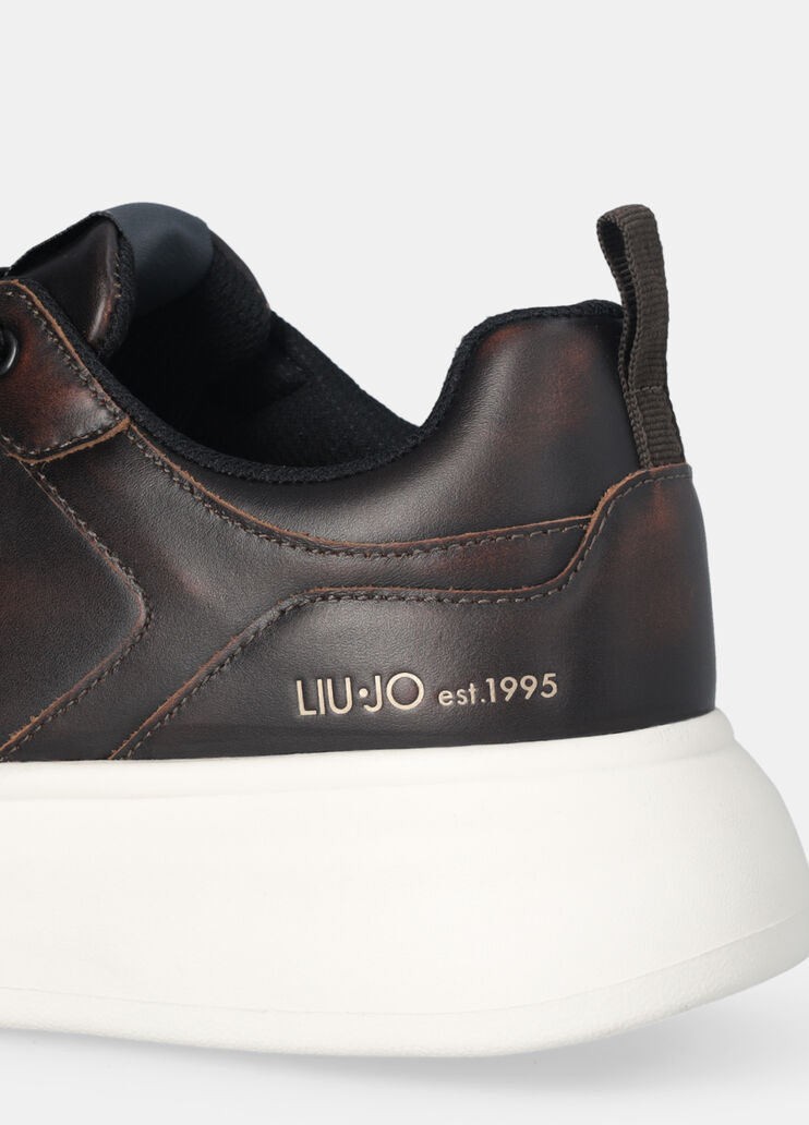 Brushed leather platform sneakers brown Liu Jo - medium Brushed leather platform sneakers brown Liu Jo - medium