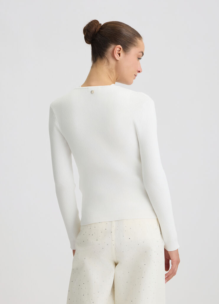 Cardigan with studs white Liu Jo - large image number 1 Cardigan with studs white Liu Jo - large image number 1