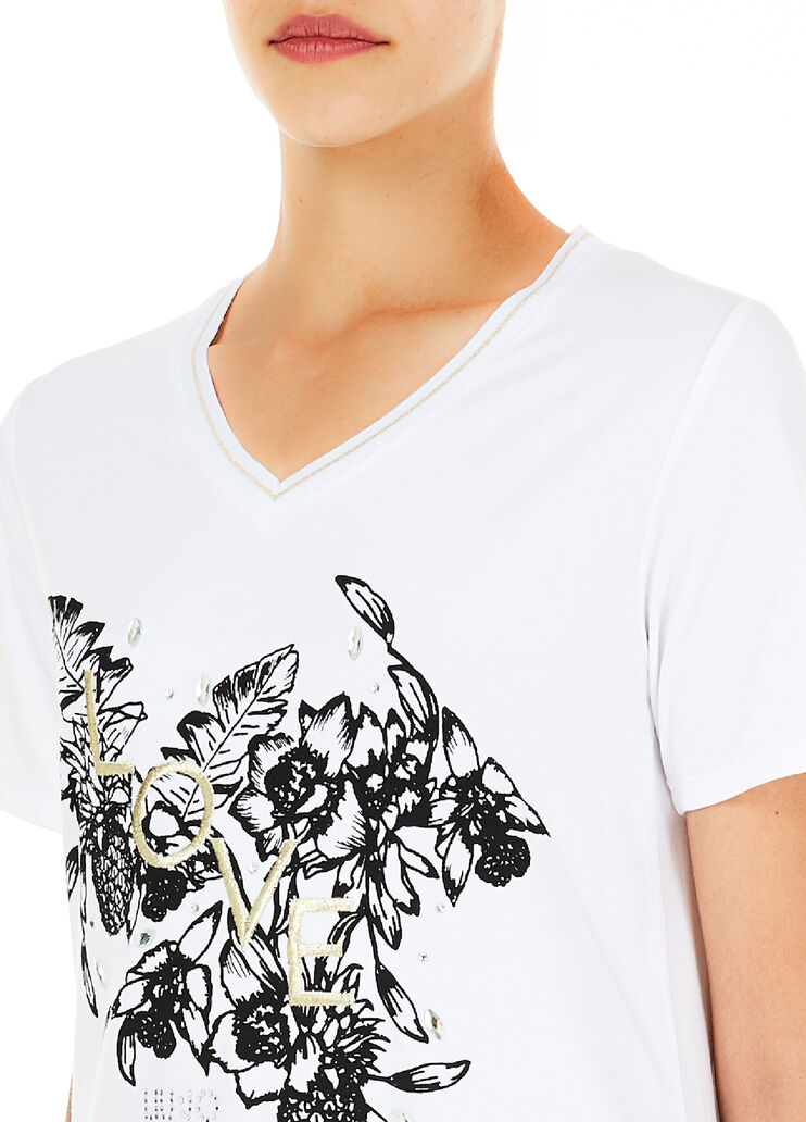Long t-shirt with print White Liu Jo - large image number 2 Long t-shirt with print White Liu Jo - large image number 2