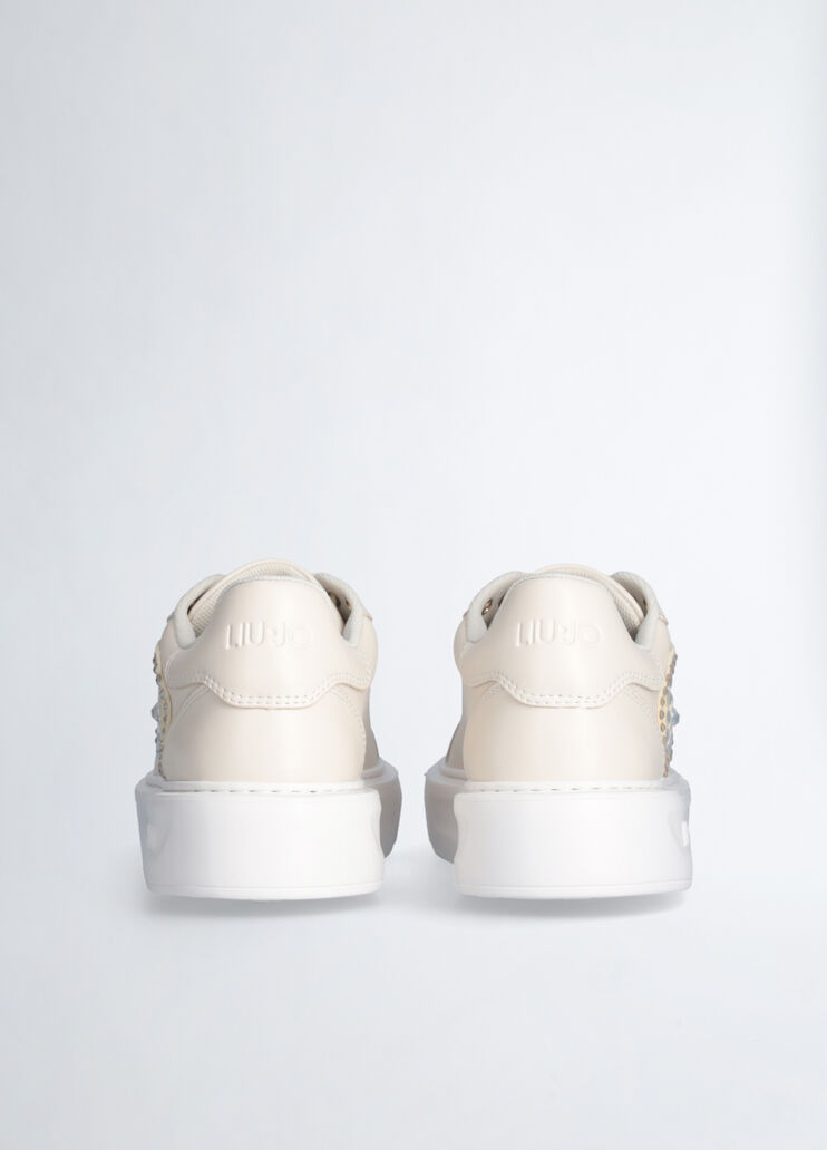 Sneakers with jewel logo beige Liu Jo - large image number 7 Sneakers with jewel logo beige Liu Jo - large image number 7