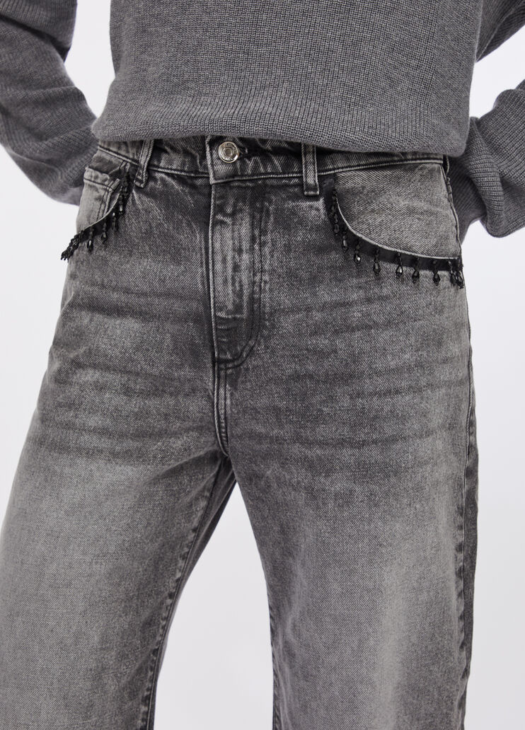 Jean ballon avec broderies bijoux noir Liu Jo - medium