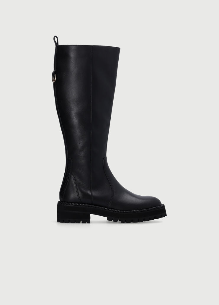 High boots in genuine leather black Liu Jo - large image number 1 High boots in genuine leather black Liu Jo - large image number 1