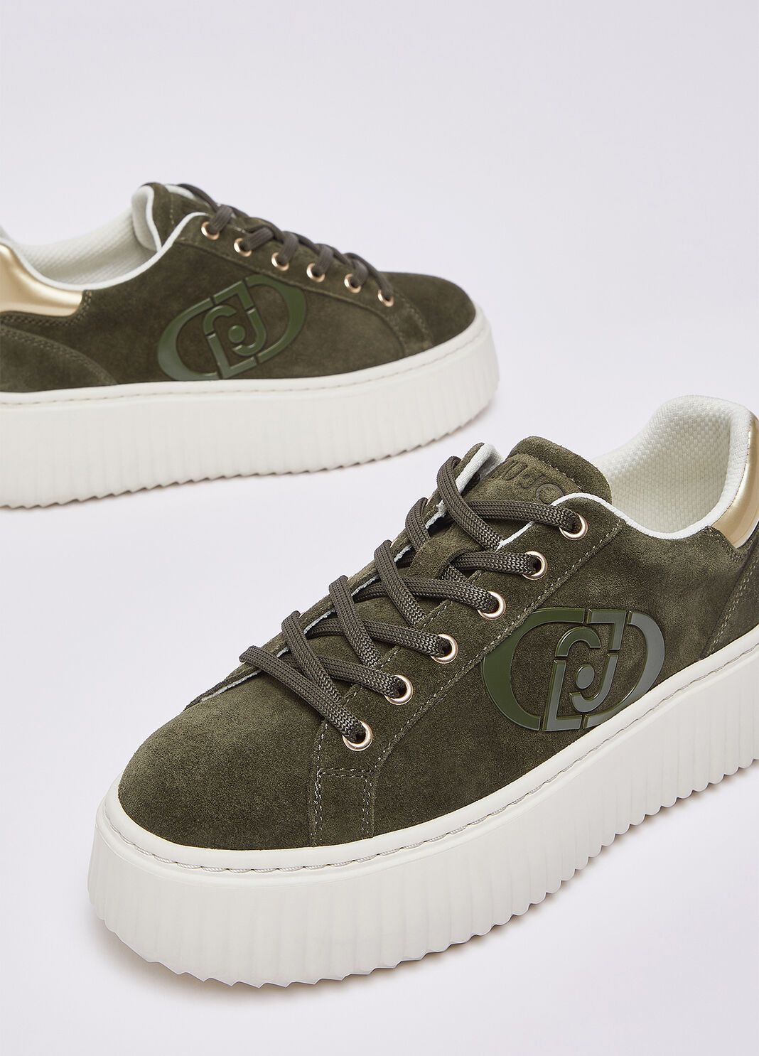 Platform sneakers in suede moss green Liu Jo - large image number 5