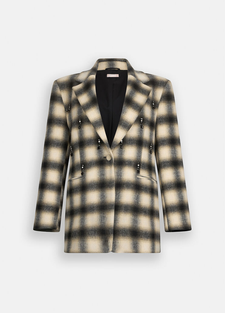 Chequered jacket with bejewelled embroidery check Liu Jo - large image number 6