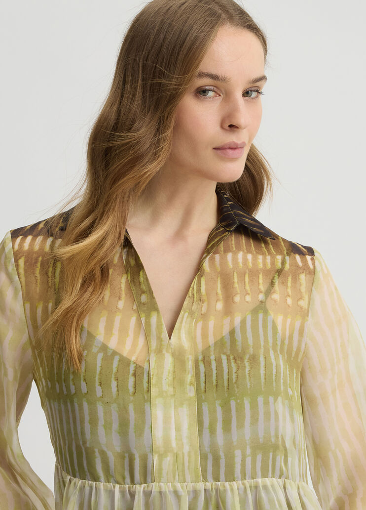 Printed chiffon dress green Liu Jo - large image number 2 Printed chiffon dress green Liu Jo - large image number 2