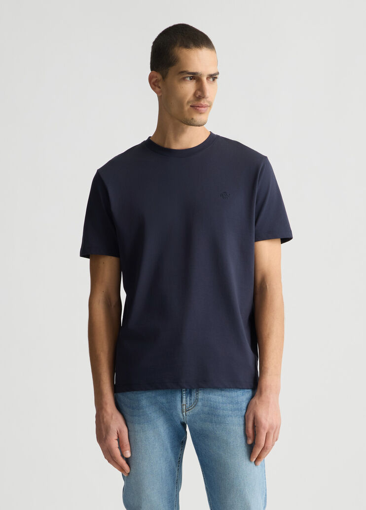 Blue T-shirt with logo dark blue Liu Jo - large image number 0 Blue T-shirt with logo dark blue Liu Jo - large image number 0