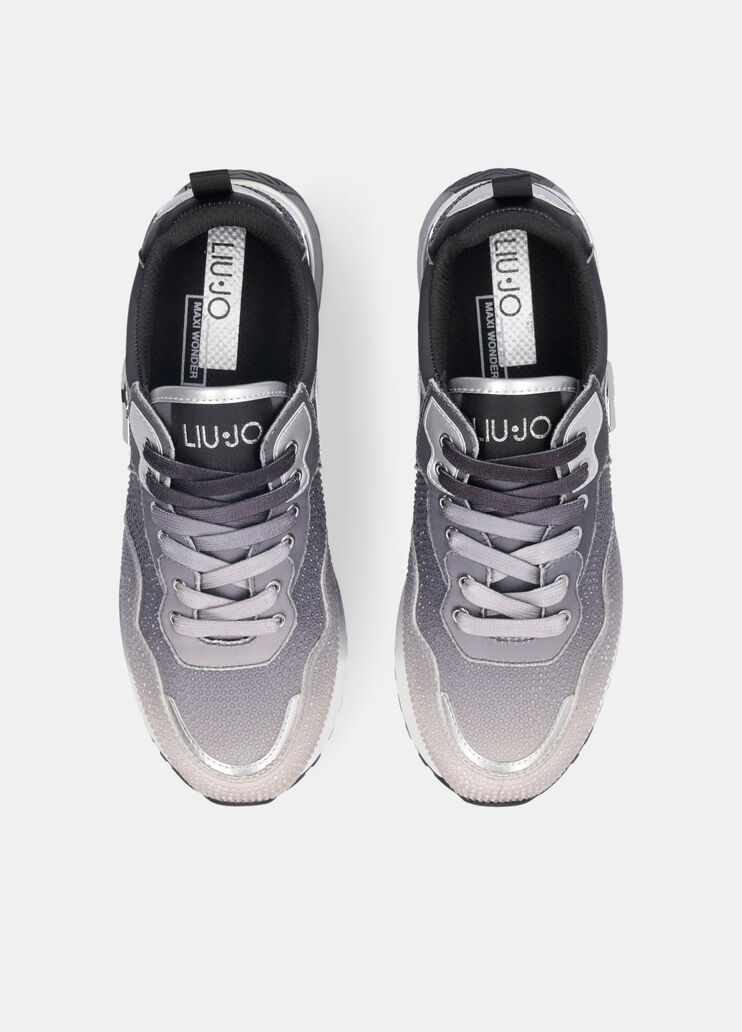 Zapatillas totalmente de strass con plataforma blanco Liu Jo - large image number 4