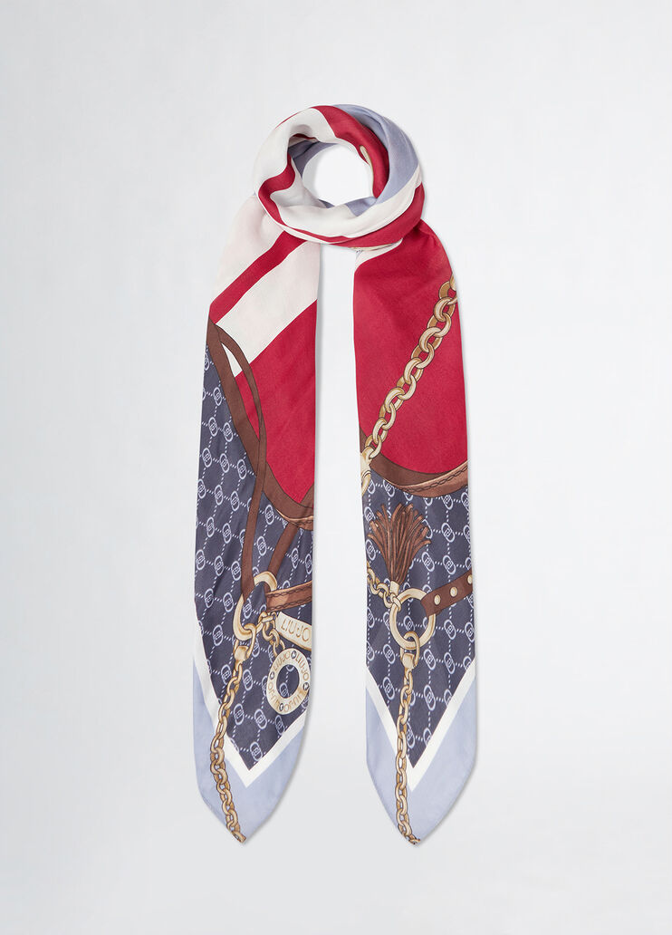 Tuch mit Print Blau Liu Jo - medium