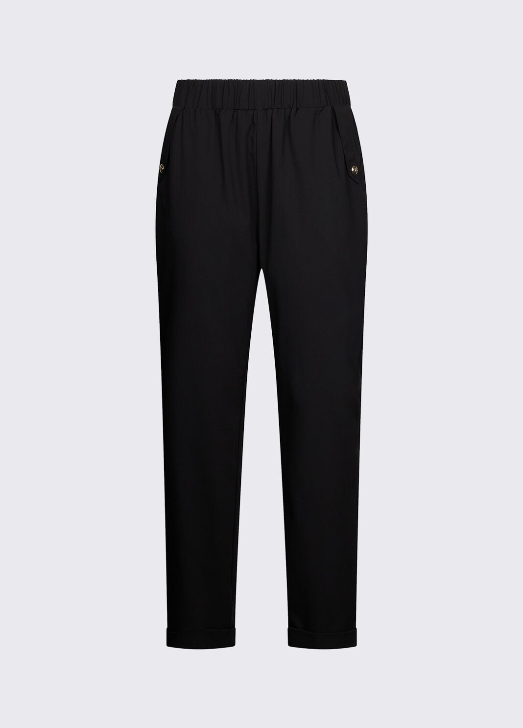 Полуприлегающие брюки с отворотами черный Liu Jo - large image number 6