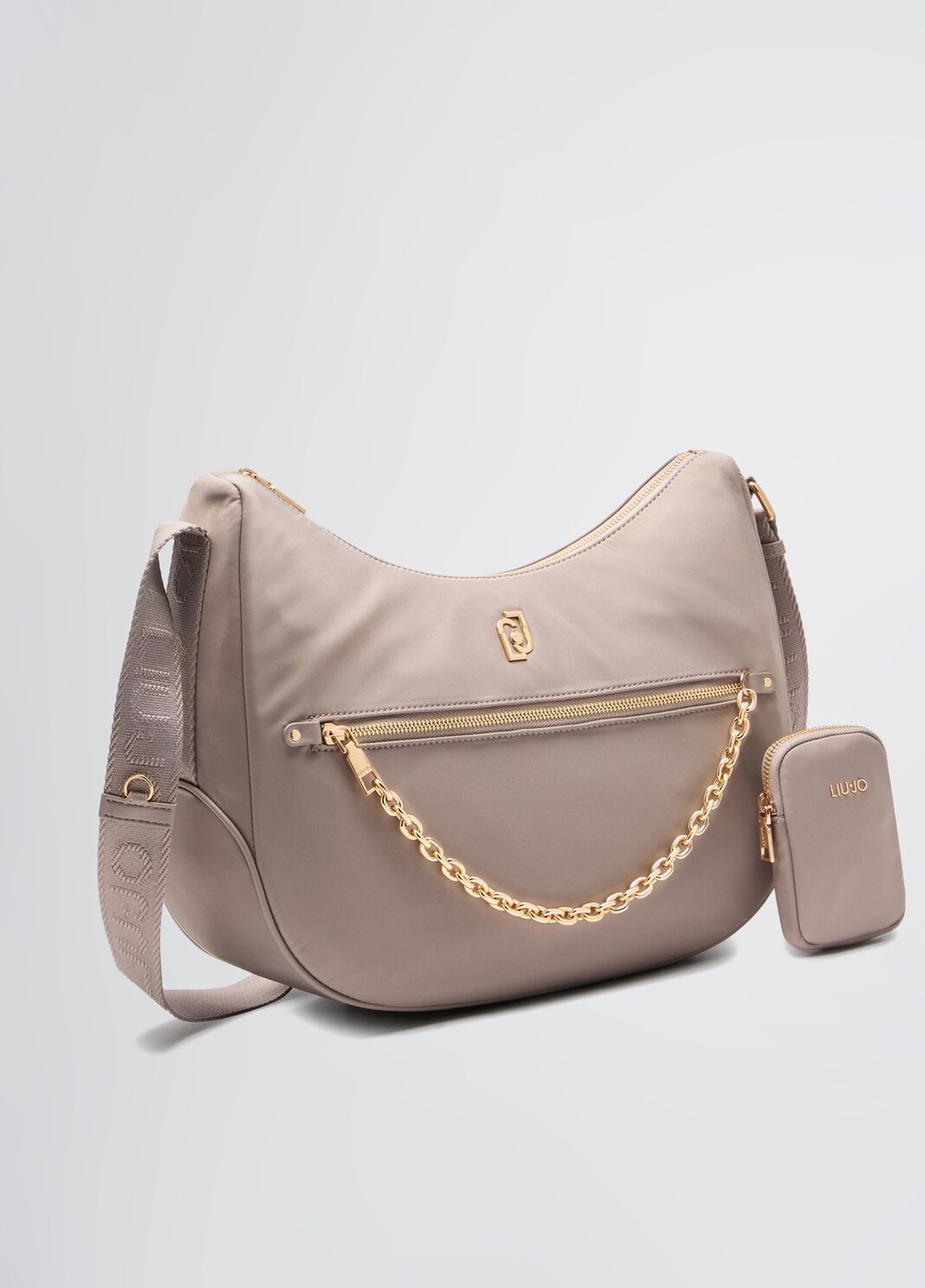 Medium hobo bag dove grey Liu Jo - large image number 4