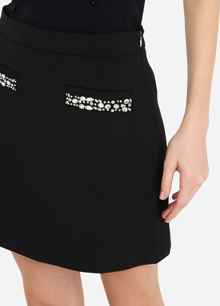 Miniskirt with rhinestones black Liu Jo - large image number 4 Miniskirt with rhinestones black Liu Jo - large image number 4