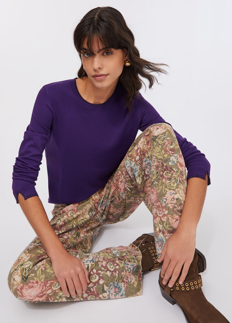 Pullover con dettagli in lurex® viola Liu Jo - medium